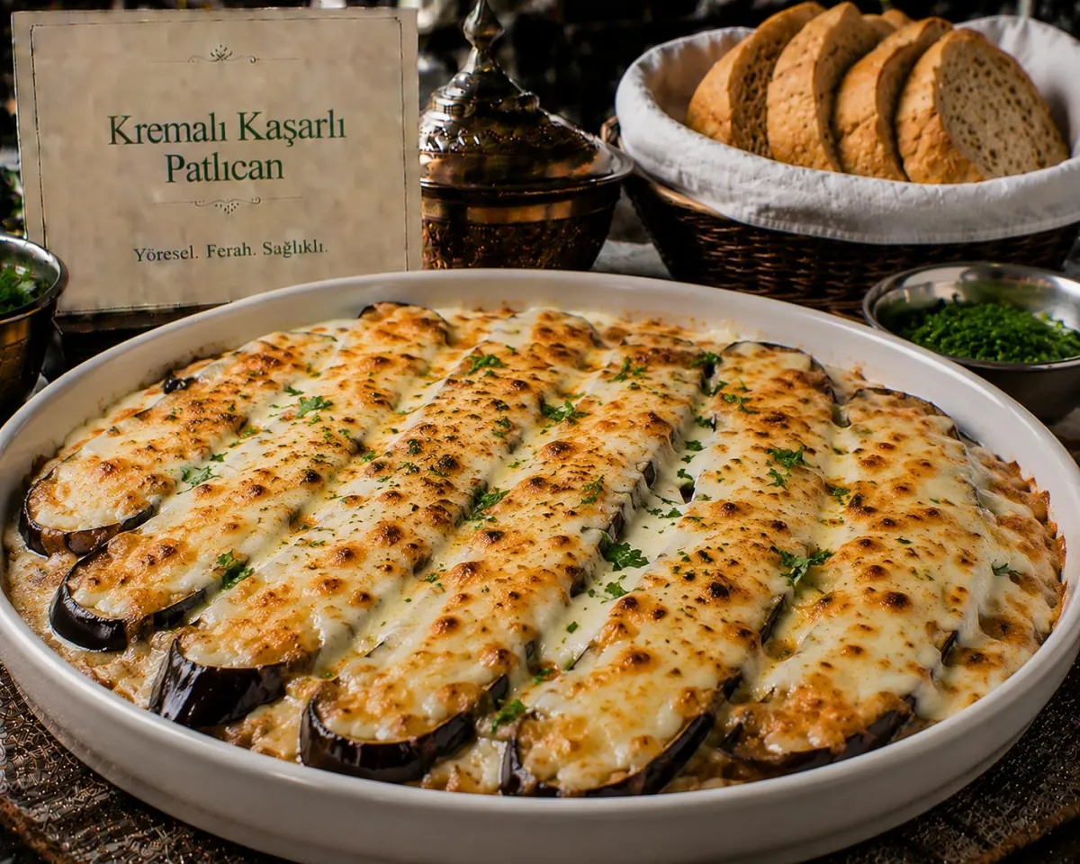 Kremalı Kaşarlı Patlıcan